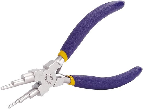 6 in 1 klemmen voor het maken van 6 inch kabel van koolstofstaaldraad die buigringen vormen voor het maken van sieraden, 3 mm tot 10 mm