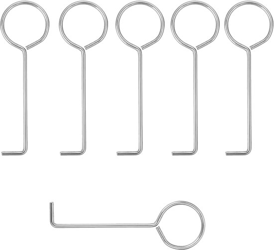 6 Pcs Drain Wrenches Lifting Hooks, Manhole Cover Hooks, Silver Floor Drain Hooks Disassembly, Floor Drain Hooks - ShopVlot