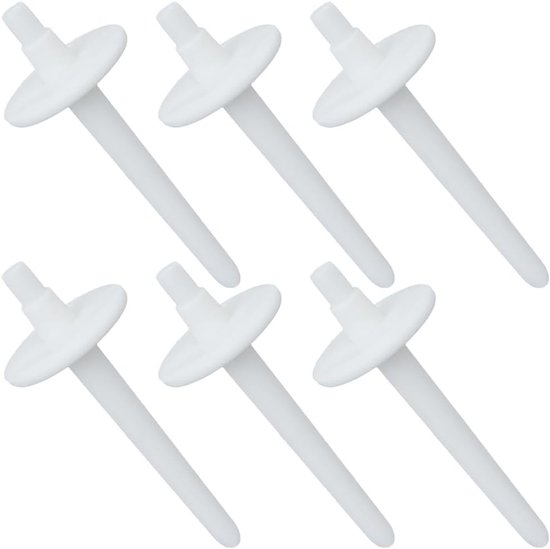6 Stks Naaimachine Spool Pin Draad Houder Witte Plastic Vervanging Spool Pin voor Twin Naald of Handheld Gebruik Naaimachine Accessoires Draad Klossen Houder voor Draad Huishoudelijke