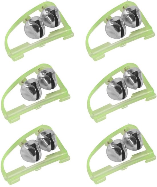 6 Stuks Bijtindicatoren voor Nachtvissen, Visbelletjes, Alarmbelletjes voor Hengels, Perfect voor Buitenactiviteiten en Visuitjes