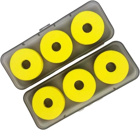 6 Stuks Foam Spoelen voor Vissers, Ideaal voor Opslag van Visselijn, Inclusief Plastic Opbergdoos, Perfect voor Vissen en Hobbyprojecten
