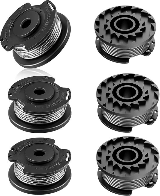6 stuks grastrimmer draadspoel compatibel met F016800569 F016800385, reservedraadspoel voor Bosch Art 23 SL/26 SL, EasyGrassCut 23/26/18/18-230/18-260/18-26, Ø 1,65 mm 4,9 m (6 spoelen)