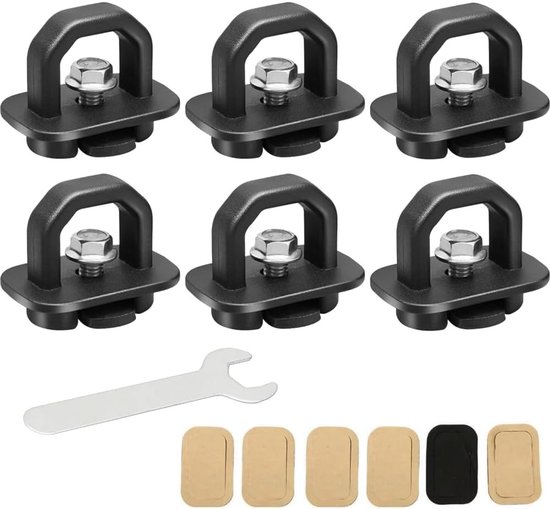 6 Stuks Heavy Duty Tie Down Haak voor Aanhanger, Geschikt voor Chevy Silverado 1500 2500 3500, Versterkte Bevestigingshaken voor Veilig Transport