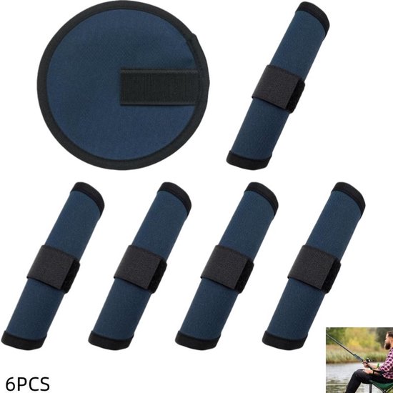 6 stuks - Hengel Beschermers voor kunstaas - hengel beschermers voor kunstaas - nylon hoezen - voor veilige visserij - blauw - 15×15cm