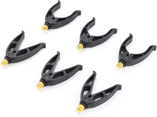 6 Stuks Hengelsteunen voor Vissers - Robuuste Rod Holders met U-Head Grip en M3/8 Draad voor Perfecte Stabiliteit en Ondersteuning