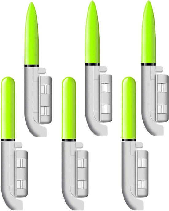 6 stuks kniklichten voor vissen, beetverklikker hengel, dobbers - nachtvisserij, zeevissen energielicht. van Merkloos