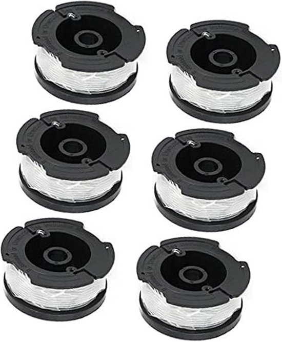 6 stuks nylon lijn spoel accessoires, for Reflex Trimmer Black Decker vervangt nr. A6481 A6485 grasmaaier spoel