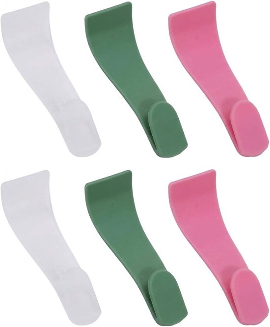 6 stuks speciale ontharingsschrapers voor hete was en Braziliaanse was, wenkbrauwspatel, gezicht en lichaam, ontharingsgereedschap met ergonomisch design, 3 kleuren