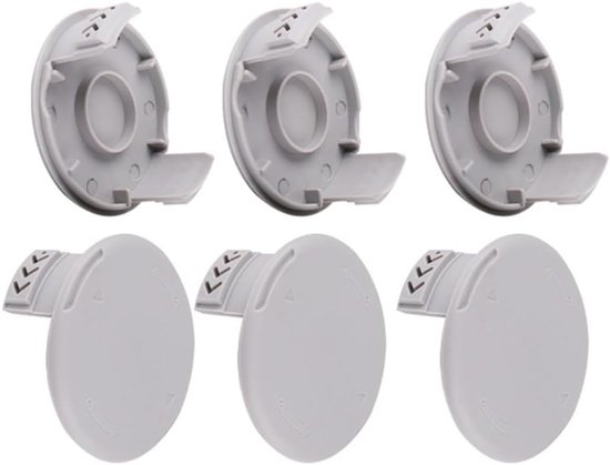 6 stuks trimmerspoeldoppen, vervangende spoelafdekkappen, compatibel met Ryobi One+ AC14RL3A en Ryobi AC14HCA One+ draadloze trimmer