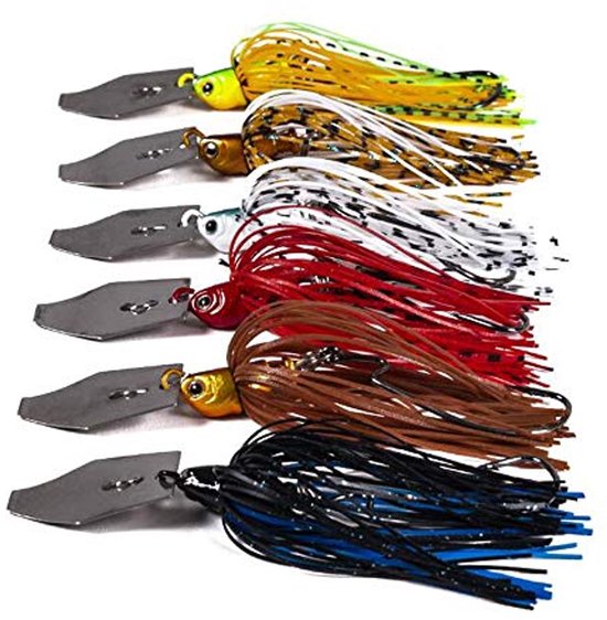 6 Stuks Zeevissen Jig Spinner Baits voor Zoutwater en Zoetwater Visserij van Merkloos