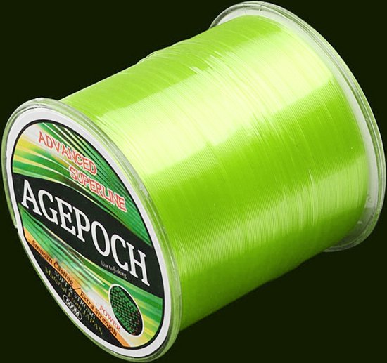 6.0 # 0.40mm 15.5 kg Spanning 500 m Extra sterke geïmporteerde ruwe zijde Nylon vislijn (grasgeel) van Merkloos