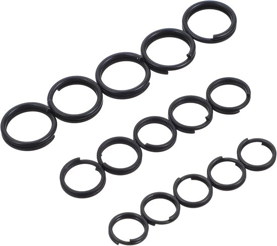 60 Stuks Rvs Sleutelhangers Splitringen Mini Sieraden Maken Met Dubbele Springringen en O-Ringen voor Kettingen en Knutselen (7mm/8mm/10mm)