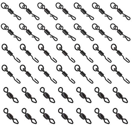 60 stuks Swivels Voor Karper Coarse Vissen Terminal End Tackle Snelle Verandering Covert Swivel Connectors 3 Types Vissen Lijn Connectors van Merkloos