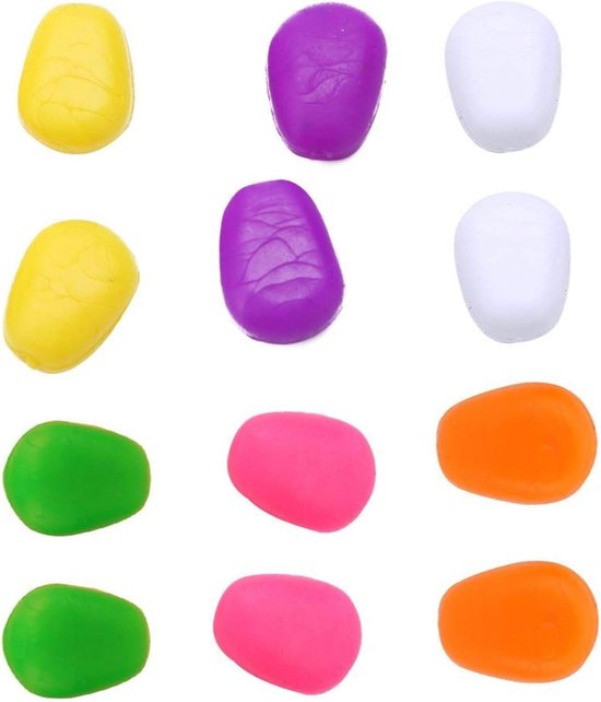 60pcs Fishing Lure Soft Topwater Lure Carp Fishing Corn 6 Colors Floating Artificial Pop up Baits(mix (Yellow, Purple, White, Green, Pink, Orange)) van Merkloos