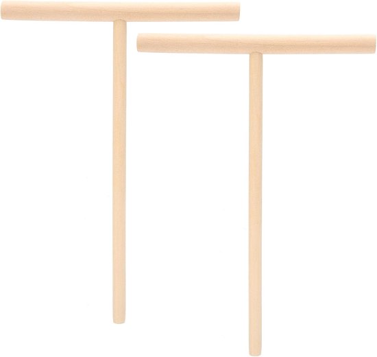 6.5" Houten Pannenkoek Beslag Spreader Crêpe Spatel Hark Rond, Gebruiksvoorwerp Bakkerij Gereedschap Taart Keuken Gebruik