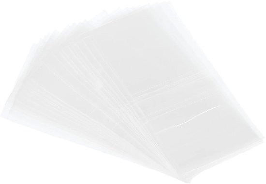 69x35mm Perforated Shrink Bands - 400-Pack PVC Heat Shrink Film Tape - Geschikt voor Potten en Blikken - Duidelijk van Merkloos