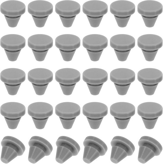 6mm Diameter Silicone Round Snap - 30pcs Furniture Hole Plug Button Type Lock Knob - Protective Cap voor 2.5-6mm Hole - Seal en Bulkhead Cylinder Hole - Gray