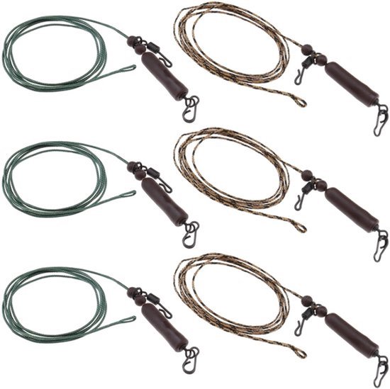 6PCS Vooraf Gemonteerde Rig Tube Helicopter Chod Haar Rigs Anti Verstrikking Vissersbenodigdheden Links Buiten Vissen Benodigdheden Karper Vissen Accessoires voor Zoetwater Zoutwater, Multicolor, 80cm
