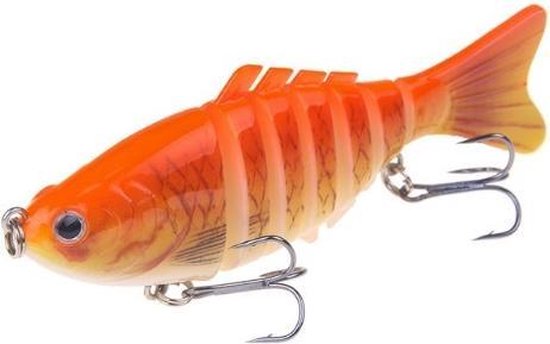 7-Delige Swimbait Goudvis kunstaas voor snoek 10 cm - 16 gram, 3D ogen van Laag Logistic