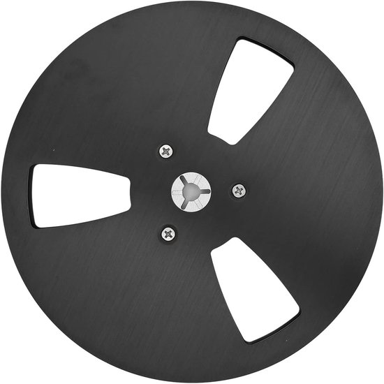 7 Inch Lege Tape Reel voor Reel Kleine Hub, Universele Aluminium Lege Plastic Take Up Reel, Open Reel Takeup Reel Zwart. van Merkloos