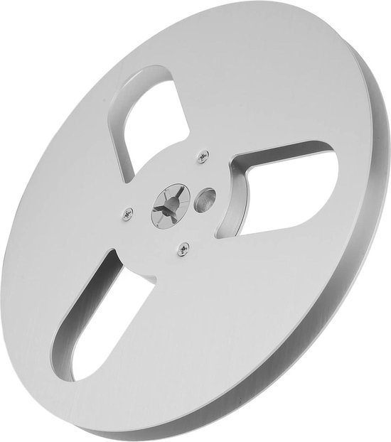 7 inch open reel tape - 3 gaten - aluminiumlegering - zilver van Merkloos