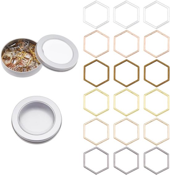 72 Stuks Hexagon Metalen Steekmarkeerders in 6 Kleuren - Locking Markers voor Breien en Haken, Perfect voor DIY Projecten en Creatieve Handwerken