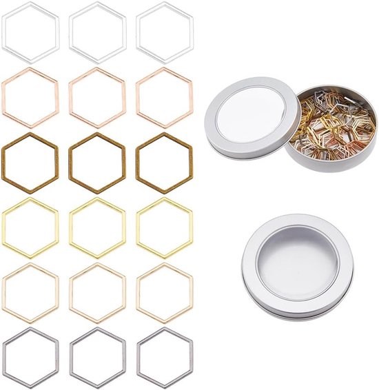 72 Stuks Hexagon Naaldenmarkeerders in 6 Kleuren - Messing Haakjes en Locking Markers voor Breien en Haken - Perfect voor DIY Creatieve Projecten