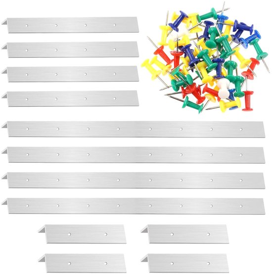 72 Stuks Stained Glass Benodigdheden - Layout Blok Systeem met Kleurige Duimspijkers voor Glas-in-lood Projecten en Creatieve Ambachten