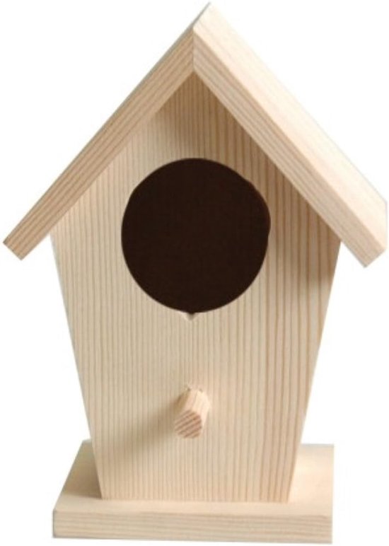 7,5 x 7 x 14 cm Houten Nestbox, Beige