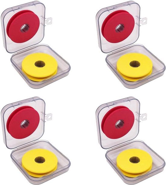 8-delige set Vislijn Spoelopbergers in Plastic Doos - Vislijn accessoire opbergbox - - Schuim Spoelen - Vislijn Organiser - Vislijn Opbergbox - Vissen Accessoires Opbergsysteem - Geschikt voor Vislijnen - Wit van Merkloos