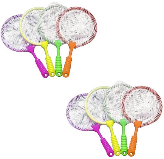 8-delige Vissersnet Krabnet Vlindernet Plastic Vissersnet Buiten Vissersnet Geschikt voor het Vangen van Kleine Vissen en Garnalen van Merkloos