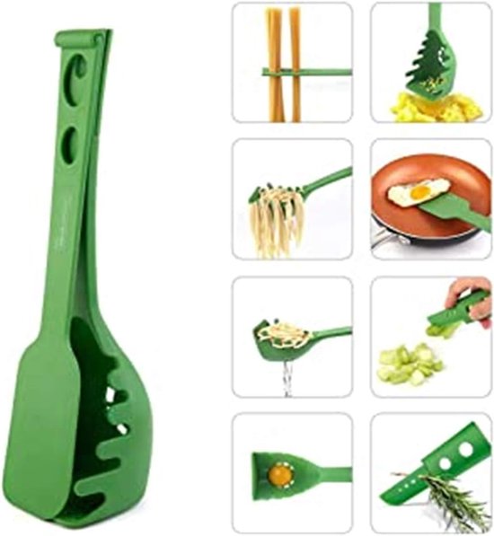 8 in 1 Veelzijdige spatelkeukengadgetset, Hittebestendige naadloze nylon spatels, Veelzijdige keukenspatel, Perfect voor knippen, strepen, meten, scheiden, stampen, spiegelen, vervormen