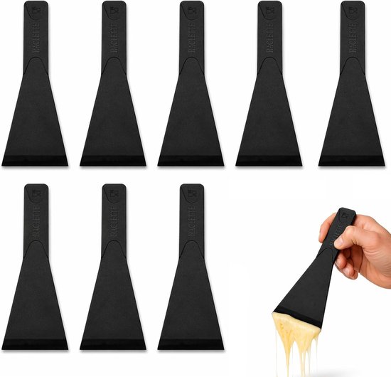 8 stuks raclette-accessoires, grillspatel, raclette-spatel, raclette-set voor 4 personen, accessoires voor kaasgrills, gourmetplanken en fondue, keukengerei voor pannen en braadpannen, robuust