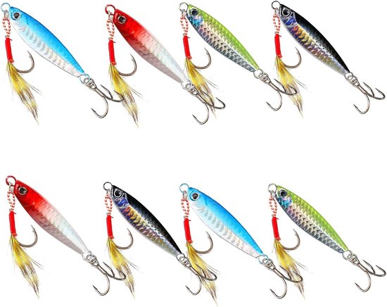8 x rod floats, 4-colour sea floats with a weight of 15 g and 30 g, practical rotating float - ShopVlot