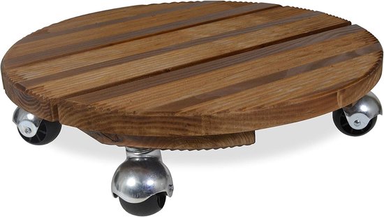 8501 molen basis met 4 wielen, hout, 37 x 37 x 9,5 cm