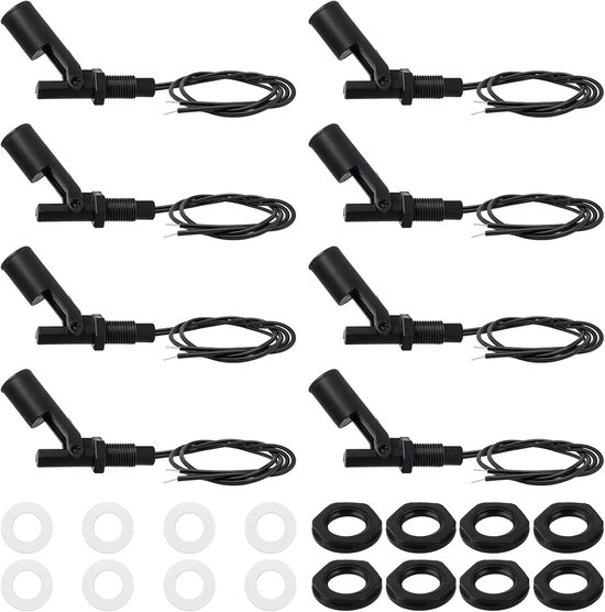 8pcs Float Switch, Horizontal, Water Level Sensor for Liquid, Float Switch, Side Mount, Water Level Switch for Tank - ShopVlot