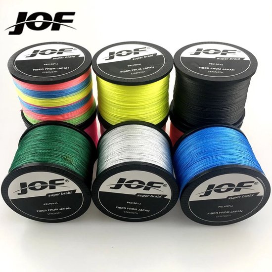 8X (strengen) gevlochten lijn - geel - 17,7 kg - 0.28 mm - 500 meter van Jenzi