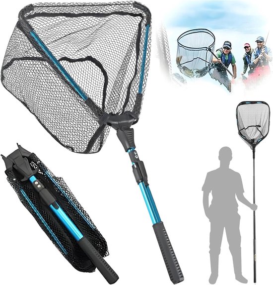 90 cm Telescopische Vissenaal - Rubber Coating - Forelvangen - Baars - Karper - Geschikt voor Volwassenen en Kinderen van Merkloos