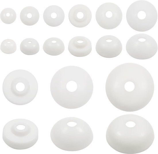 90 stuks oogveiligheidsringen 9 mm tot 30 mm van kunststof voor het maken van pluche dieren en knutselen
