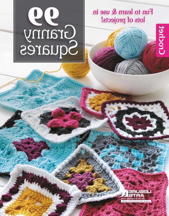 99 Granny Squares - Haakpatronen - Haken Leren - Veelzijdige Patronen - 22.23 x 1.27 x 28.58 cm van Merkloos