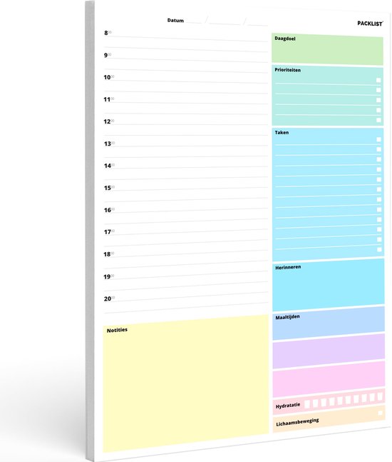 A4 Blok – Dagelijkse Planner voor 52 Dagen – Ongedateerde Agenda met To-do Lijst & Prioriteiten – Made in Europe – Plasticvrij – Plan je Succes!