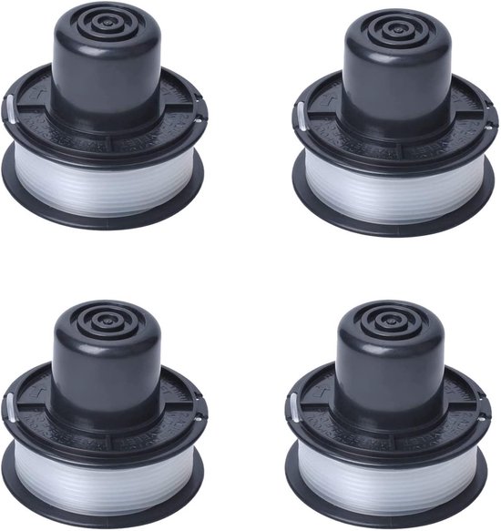 A6226-XJ draadspoel compatibel met Black Decker GL250 GL310 GL360 grastrimmer en grasmaaiers, 4 stuks | Geschikt voor GL360 82300 82310 82312 CST500 grastrimmers en grasmaaiers, gemaakt van nylonhars, automatische voeding