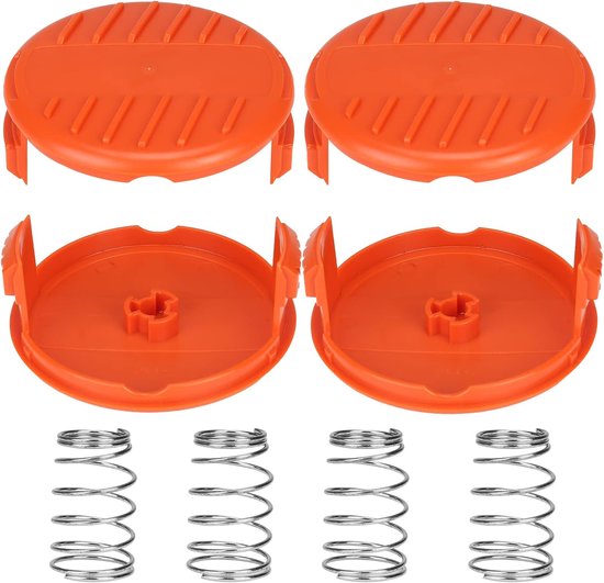 A6485 RC-100-P spoelkappen voor Black Decker GL280, GL301, GL425, GL430, GL545, GL555, GLC13, STC1820, ST1823, GLC1825L, GLC3000 grastrimmer, vervangende spoelafdekking (4 spoelkappen en