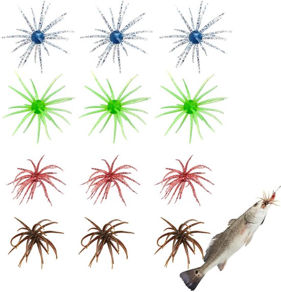 Aas van zee-egels - 20 Stuks - 1,6g/2,8g - Softbaits - Zee-egel - Spinnerbait - Shads - Pluggen - Visaas - Met pailletten - Ultralicht Roofvis Kunstaas - Vis accessoires set - Hengelsport - Vissen - Visserskit - Voor Baars