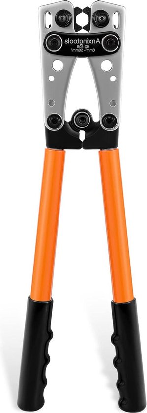 Accukabel krimptang - koperen ringklemmen - draadschoenen - zware krimper - HX50B enkele krimptang - 6 mm² - 10 mm² - 16 mm² - 25 mm² - 35 mm² - 50 mm² van Merkloos