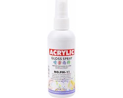 Acrylspray op waterbasis, fixeerspray, nagellak, acrylverf, multifunctioneel, voor canvas, hout, metaal, kunststof, glas, muur, knutselen, niet giftig, waterdicht, wit, 100 ml