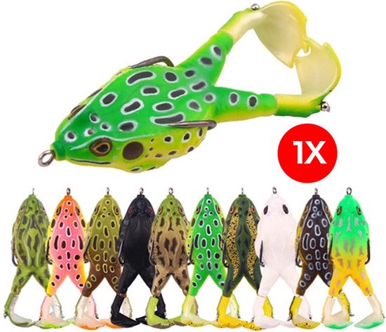 Actie4you® - Kunstaas kikker - 9cm - Softbait - Zeer realistisch met Propeller Pootjes - Mix Kleur - 1 Stuk van Actie4you