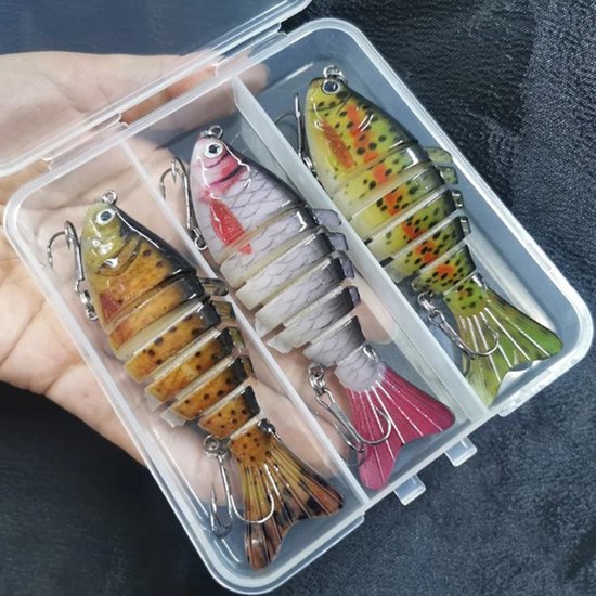 Actie4you® - Swimbait set - 3 stuks - kunstaas set voor roofvissen - Zeer realistische beweging - Visplug - Rammelaar van Actie4you