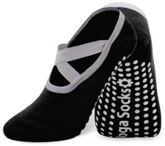 Actie4you® - Yoga sokken Antislip - Pilates sokken - yoga kleding - Dames – One Size – Zwart van Actie4you
