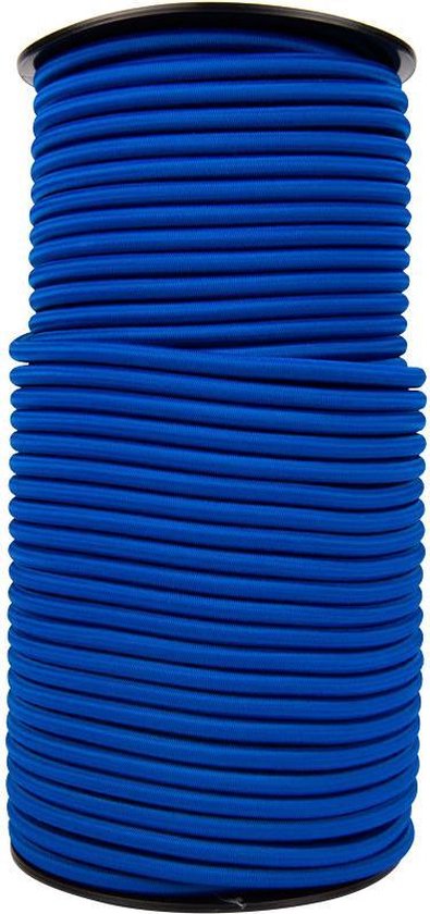 Afdekzeilwinkel - Elastisch koord 10mm blauw op rol - 10 meter